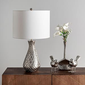 Denver 14 in. Nickel Traditional Table Lamp, Dimmable