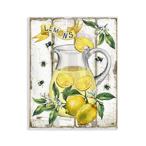 Stupell Industries Farmhouse Fresh Lemon by Creatif Belle Unframed Food Graphic Art Print 14 in. x 11 in.