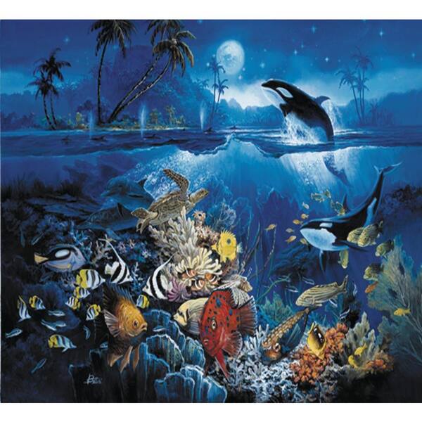 Unbranded Washington 150 in. x 108 in. Under Sea Paradise Wall Mural