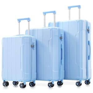 Merax Black 3-Piece Expandable ABS Hardshell Spinner Luggage Set