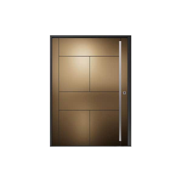 PANDA WINDOWS & DOORS 60 in. x 80 in. Helsinki Faux Zebrawood