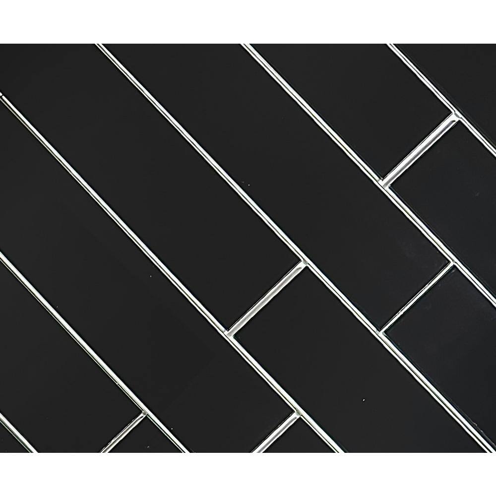 3'' x 12'' Clear Glass Diamond Mosaic Wall Tile