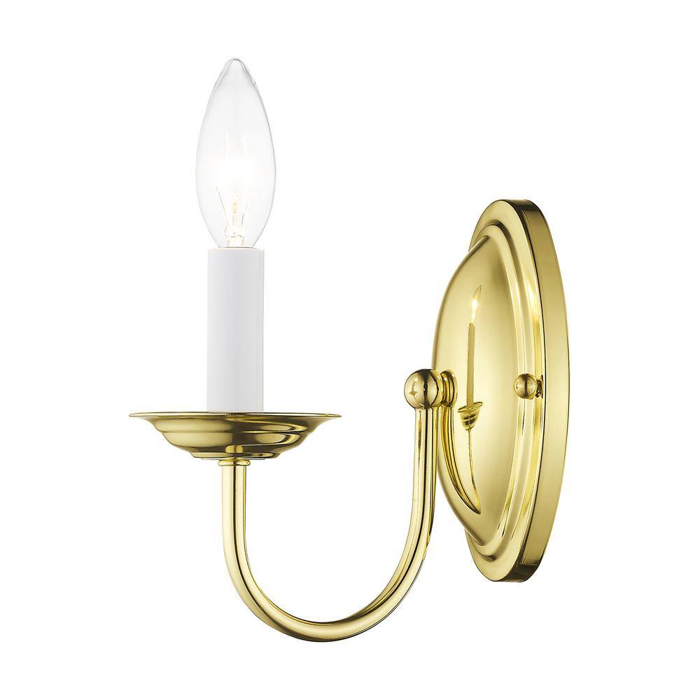 Elegant Brass & Bronze Dimmable Wall Sconce, 7" Height
