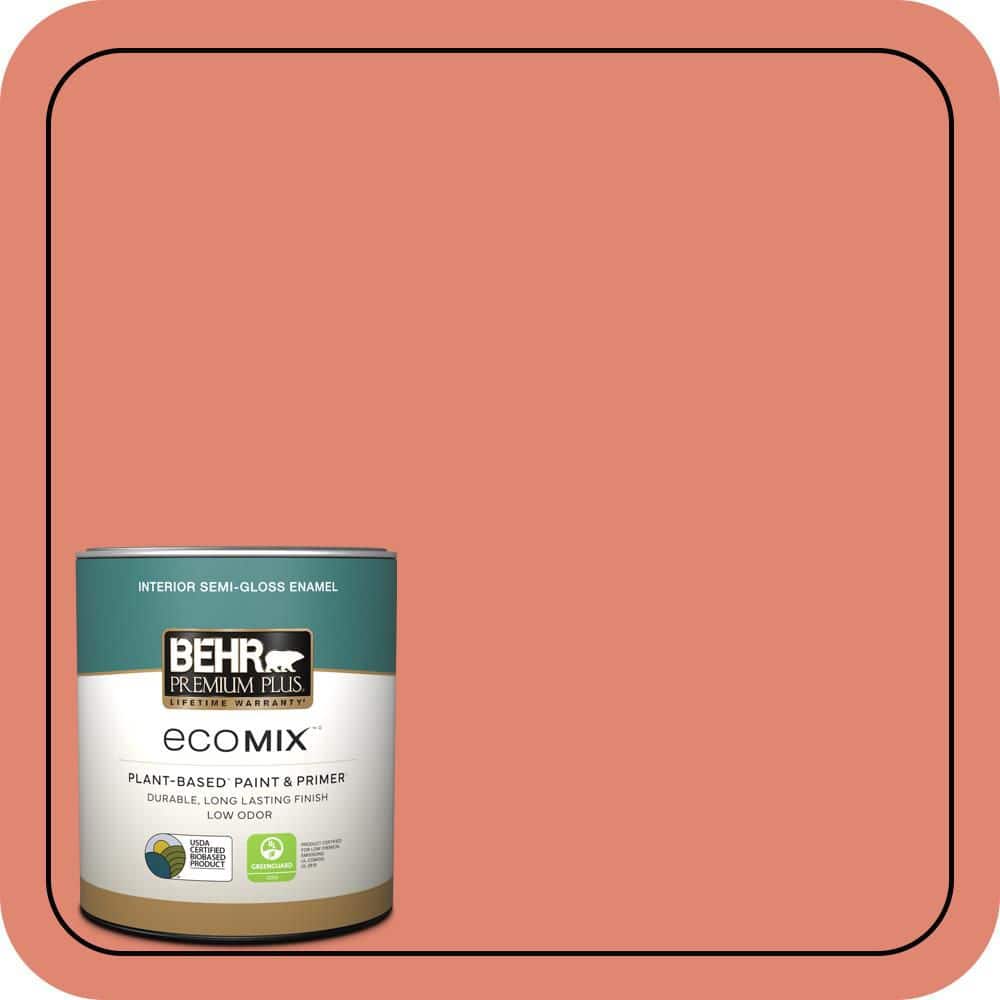 1 qt. #200D-5 Guava Jam Semi-Gloss Enamel EcoMix Plant-Based Interior Paint & Primer price history on PriceWatchPro