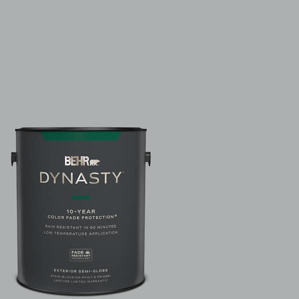 BEHR DYNASTY 1 gal. #N500-3 Tin Foil Semi-Gloss Enamel Exterior Stain-Blocking Paint & Primer