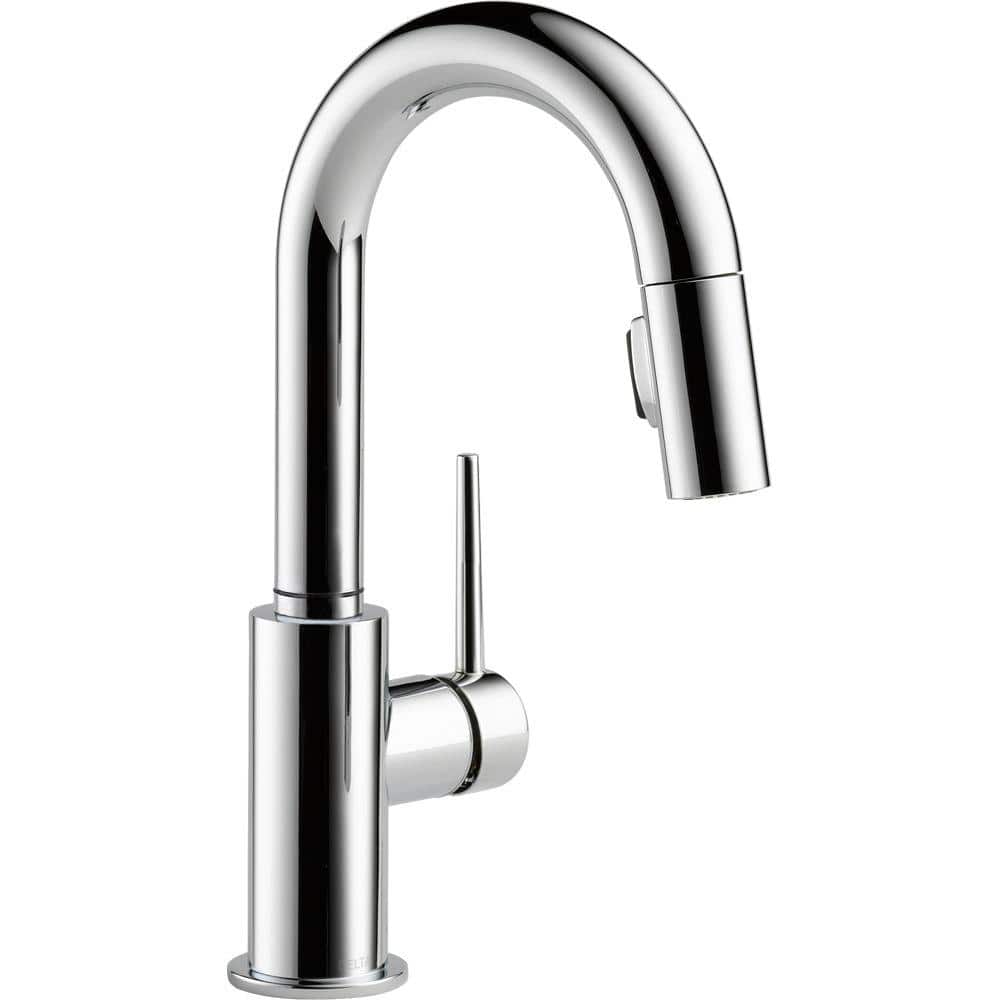 Delta Trinsic Single-Handle Pull-Down Sprayer Bar Faucet with MagnaTite  Docking in Chrome 9959-DST The Home Depot