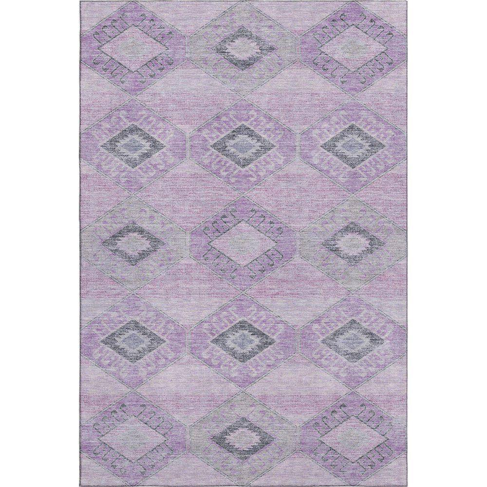 Lavender Rag Rug Addison Rugs Mayfield Premium Machine Washable Abstract AMF1857 ...