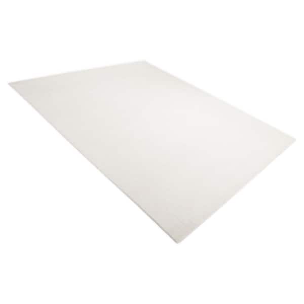 Lodhi Contemporary Solid Ivory 8 ft. x 10 ft. Solid Handmade Area Rug