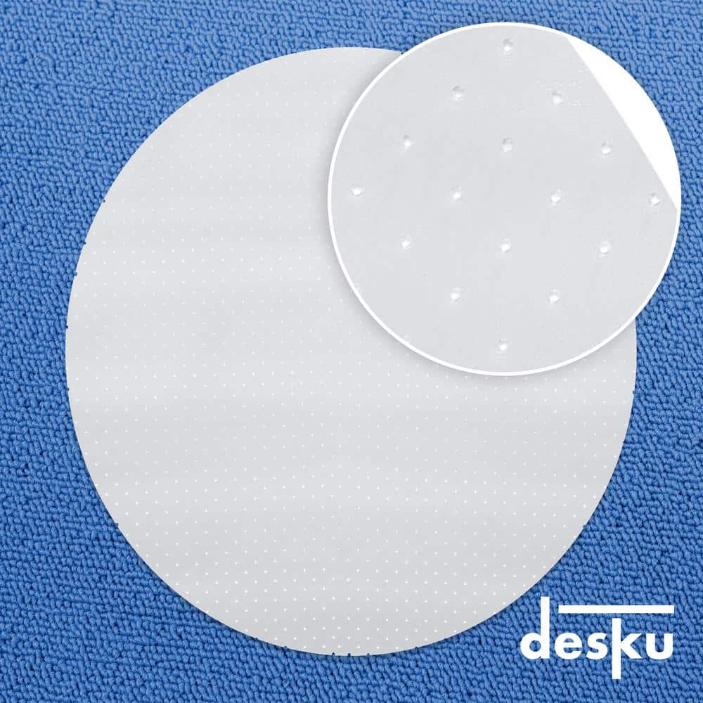 Clear Round Gaming and Office Chair Mat for Carpet