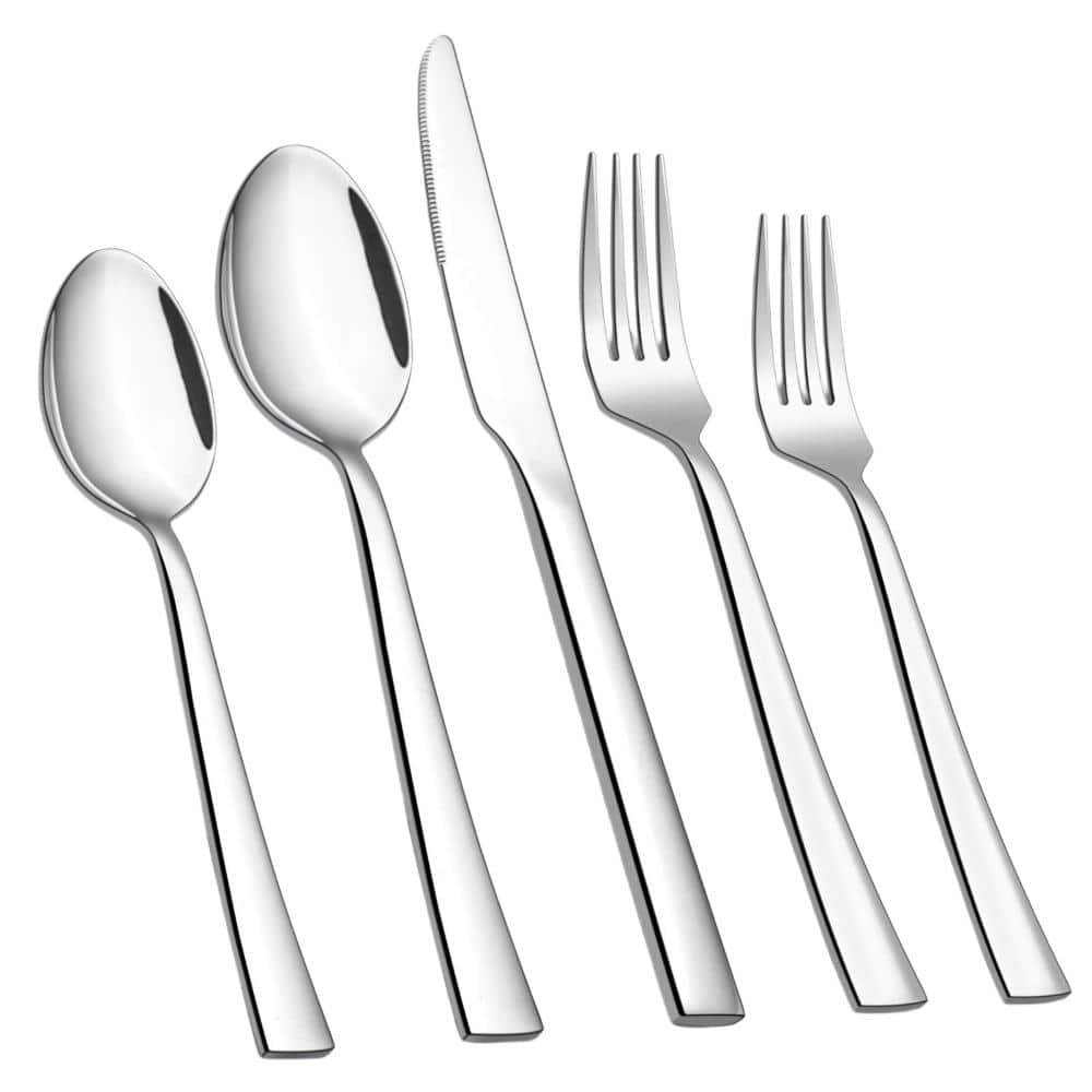 30-Piece Silverware Set Silver Stainless Steel Flatware Set (Service for 6) price history on PriceWatchPro