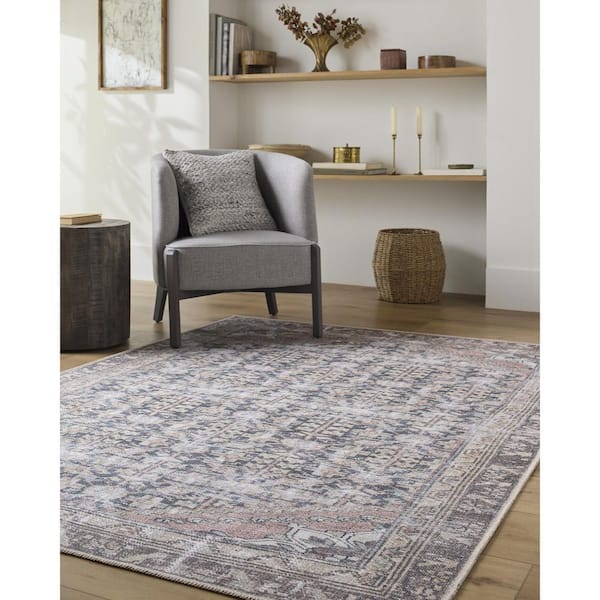 Amelie Brown Traditional Medallion  8 ft. x 12 ft.  Area Rug