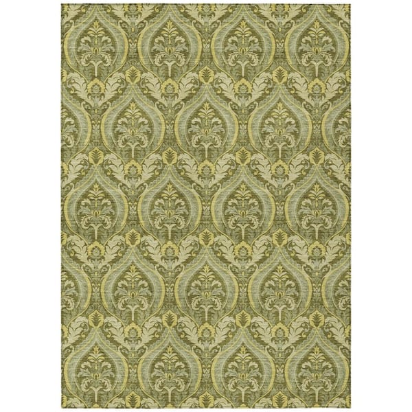 Addison Rugs Chantille ACN572 Green 9 ft. x 12 ft. Machine Washable Indoor/Outdoor Geometric Area Rug