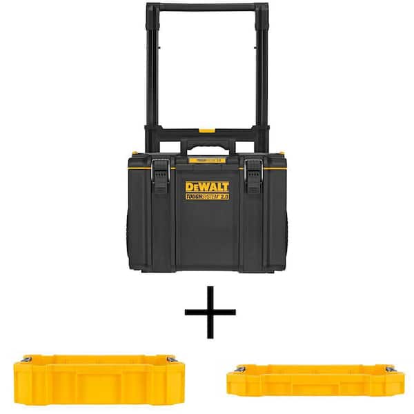 DEWALT Toughsystem 2.0, 24 in. Mobile Tool Box, Toughsystem 2.0 Deep Tool Tray and Toughsystem 2.0 Shallow Tool Tray
