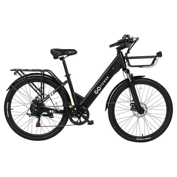 GoPowerBike GoVelo Electric Adult Bike, 26in. Tires, Top Speed 20MPH, Up to 50 Miles+ Range, 500W Motor