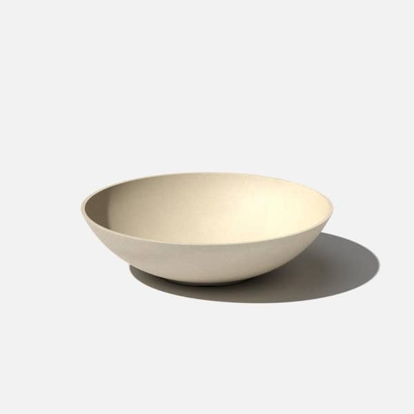 Veradek Lane Bowl 24 in. Sand Plastic Round Planter
