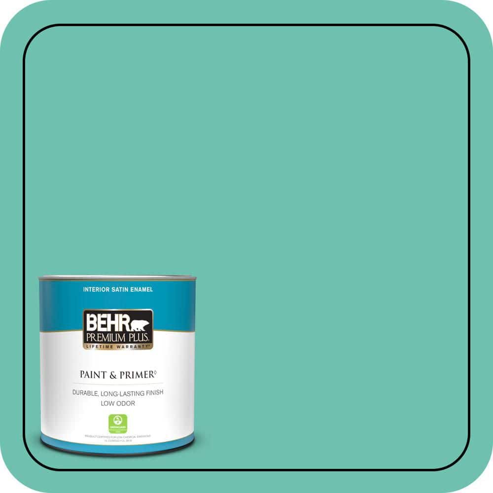 1 qt. #P440-4 March Aquamarine Satin Enamel Low Odor Interior Paint & Primer price history on PriceWatchPro