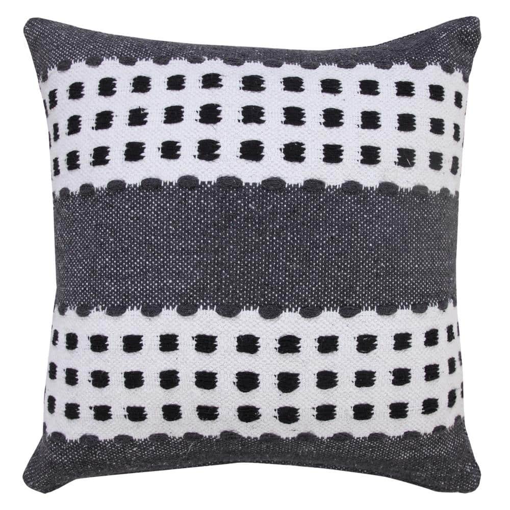 Metropolitan Black / Gray / White 20 in. x 20 in. Industrial Woven Dash Gri