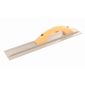 18 in. x 3-1/8 in. Magnesium Float with Wood Handle
