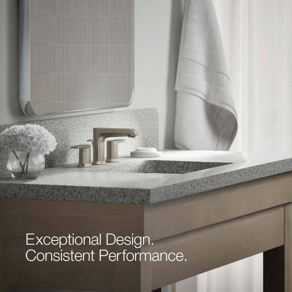 Kohler Hint 4.75" Vibrant Brushed Nickel Widespread Bathroom Faucet