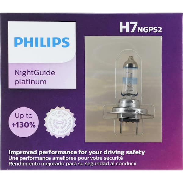 Philips NightGuide Platinum H7 White Headlight/Fog Light (2-Pack