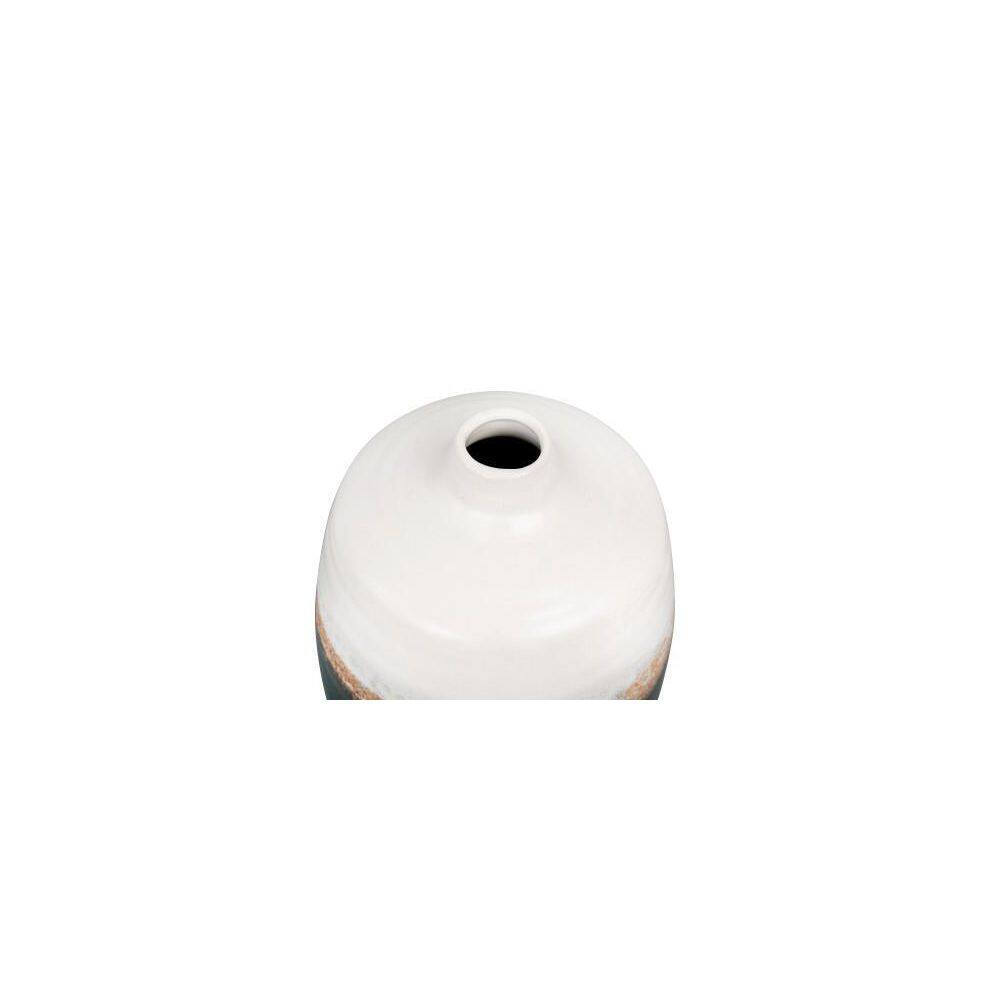Artisanal Black & White Ceramic Bouquet Vase 9.6"