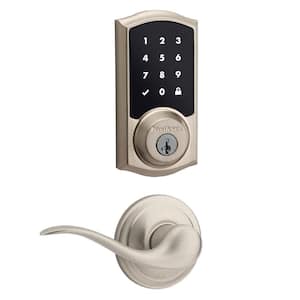 SmartCode 915 Touchscreen Satin Nickel Single Cylinder Keypad Electronic Deadbolt w/ SmartKey and Tustin Passage Lever