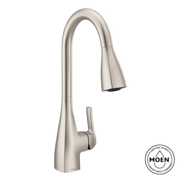 Kiran Spot Resist Stainless 17 in. H Pull Down Sprayer Kitchen Faucet with 360° Spout Swivel and Reflex and Power Clean