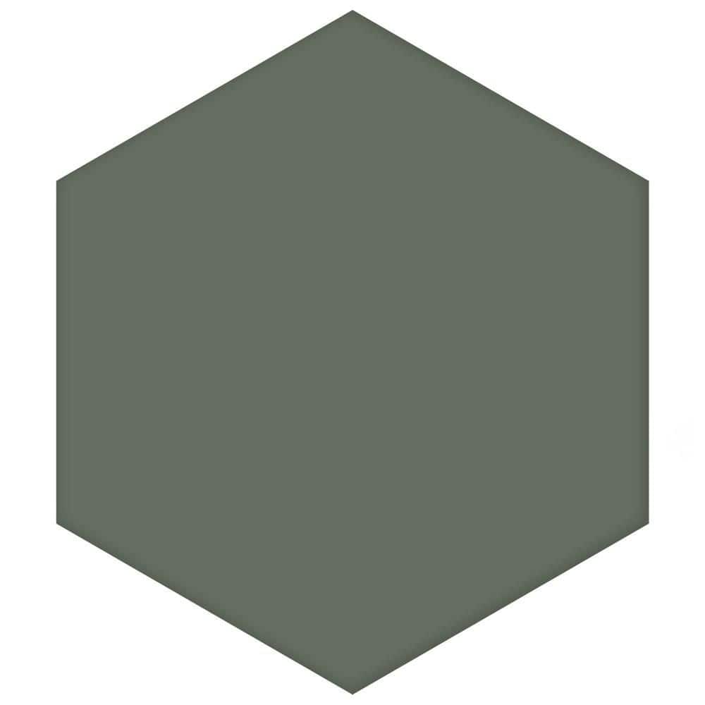 Textile Basic Hex Moss 9 in. x 10 in. Porcelain Floor and Wall Take Home Tile Sample price history on PriceWatchPro