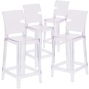 Transparent Crystal Ghost Counter Stools (Set of 4)