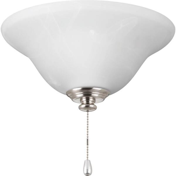 Progress Lighting AirPro Collection 1-Light Brushed Nickel Ceiling Fan Light Kit