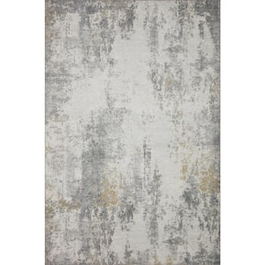 Drift Ivory/Granite 2 ft. 3 in. x 3 ft. 9 in. Contemporary Abstract Area Rug