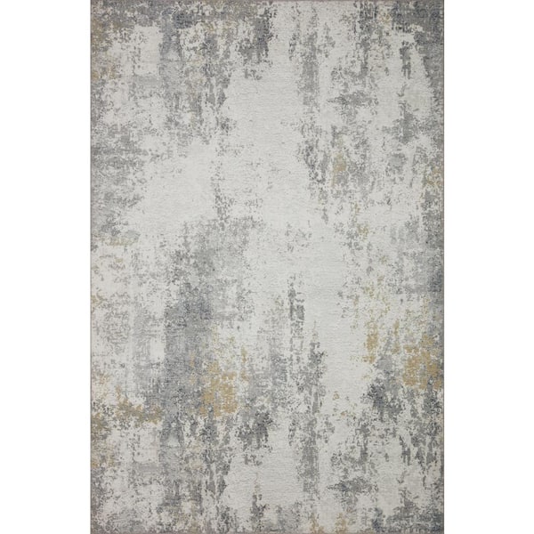 Drift Ivory/Granite 2 ft. 3 in. x 3 ft. 9 in. Contemporary Abstract Area Rug