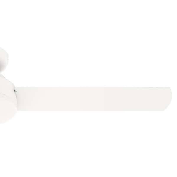 Hunter Presto 52 in. Indoor Ceiling Fan in Matte White with Wall