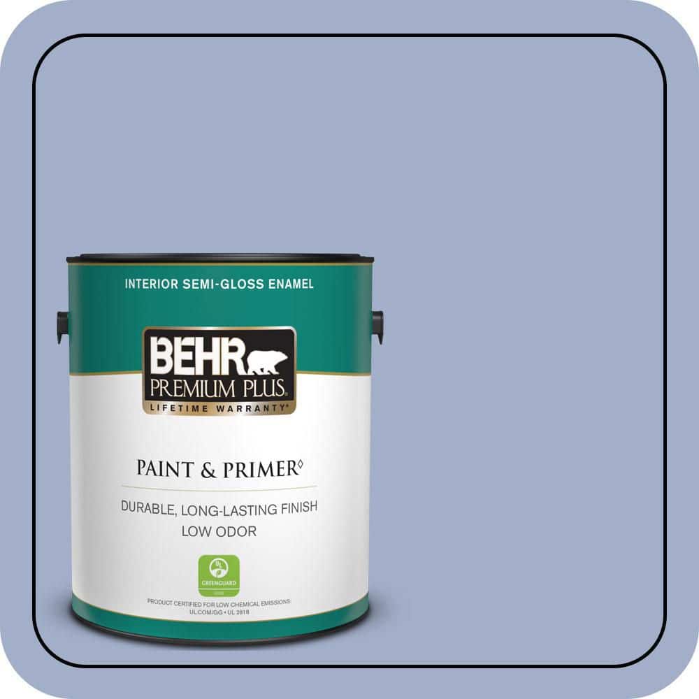 1 gal. #610D-4 Bellflower Semi-Gloss Enamel Low Odor Interior Paint & Primer price history on PriceWatchPro