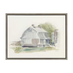 Sylvie Barn 1 by Patricia Shaw Framed Canvas Landscape Art Print 18 in. x 24 in .