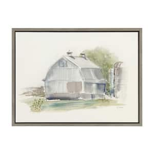 Sylvie Barn 1 by Patricia Shaw Framed Canvas Landscape Art Print 18 in. x 24 in.