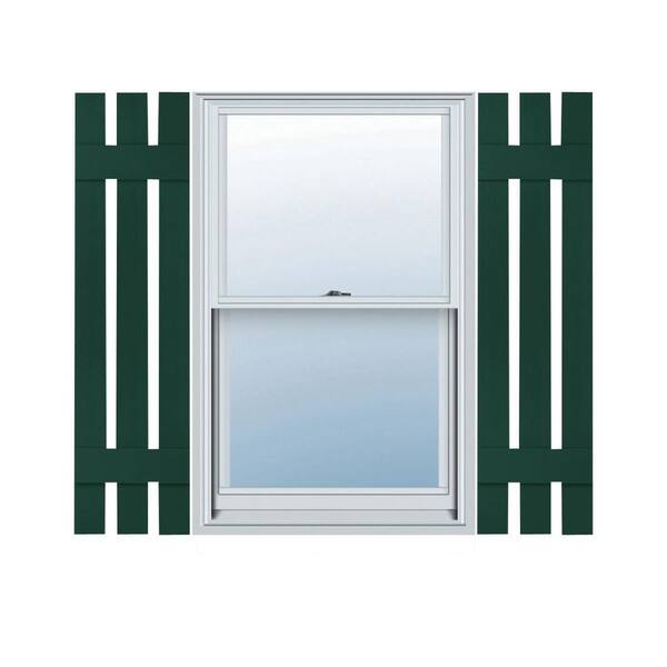 Builders Edge 12 in. W x 45 in. H TailorMade Three Board Spaced (2 Batten), Board-n-Batten Shutters - Midnight Green