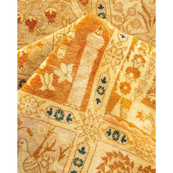 Mogul 8 ft. x 10 ft. Brown Oriental Wool Indoor Area Rug