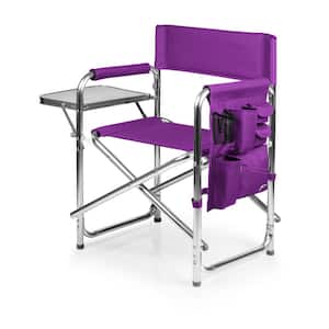 Sports Outdoor Portable Camping Chair with Side Table (Purple)