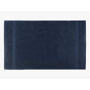 A1HC Feather Touch Quick Dry 20 in. x 33 in. Insignia Blue Solid 100% Organic Cotton 900 GSM Rectangle Bath Mat