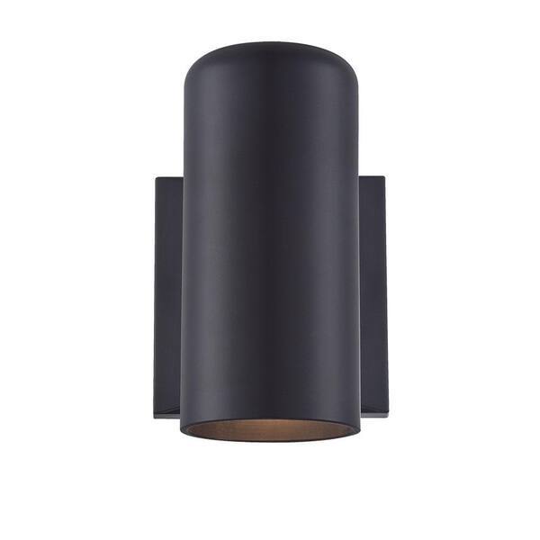 Unbranded 1-Light Matte Black Cylinder Wall Lantern Sconce