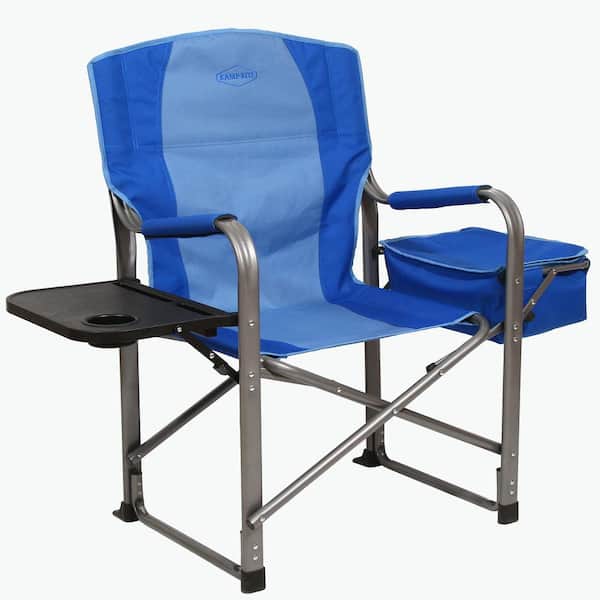 Kamp-Rite Director Portable Lounge Chair with Cooler and Side 