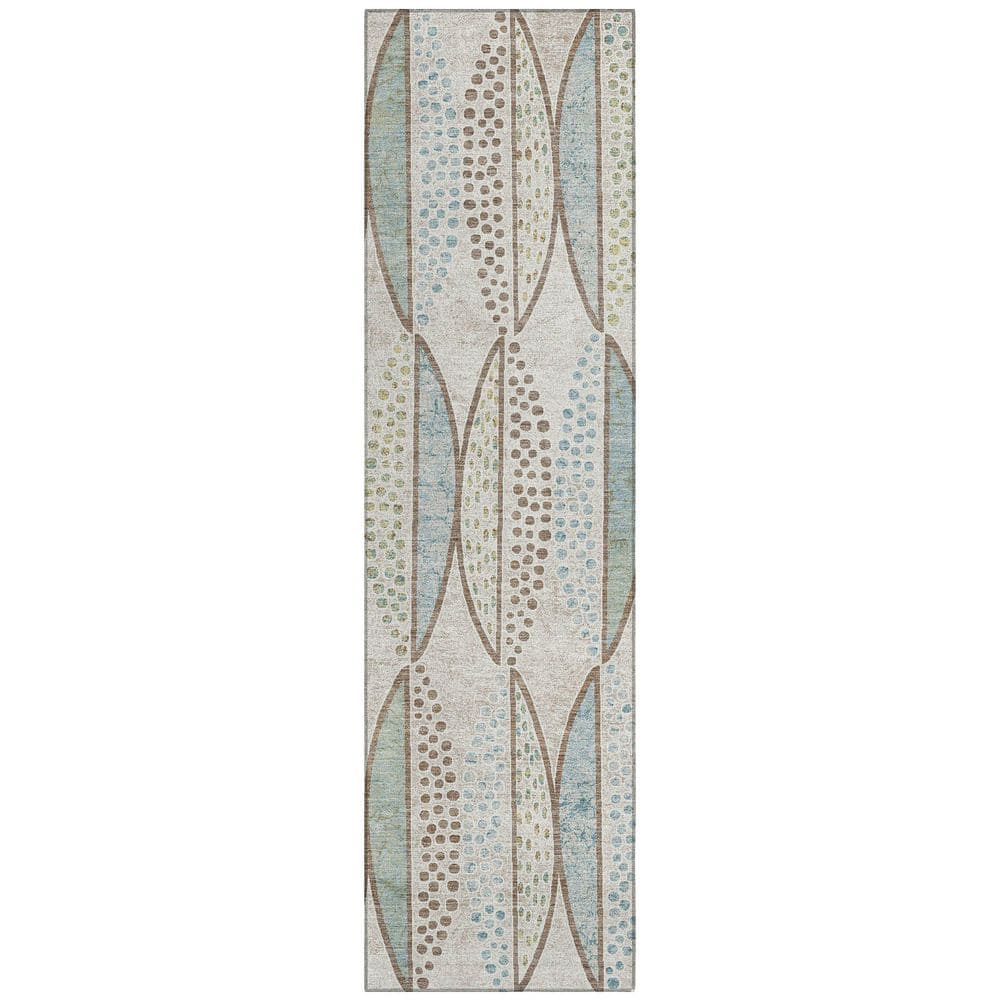 Chantille Machine Washable Indoor/Outdoor Abstract ACN2711 Ivory 2 ft. x 7 ft. Runner Rug price history on PriceWatchPro