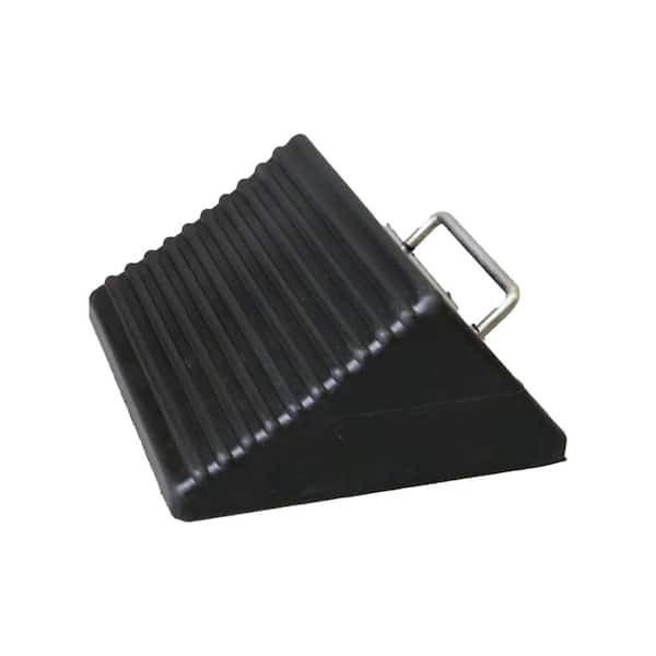Shop Tuff Durable Rubber Wheel Chock with Handle for Wheel Immobilizers in Black