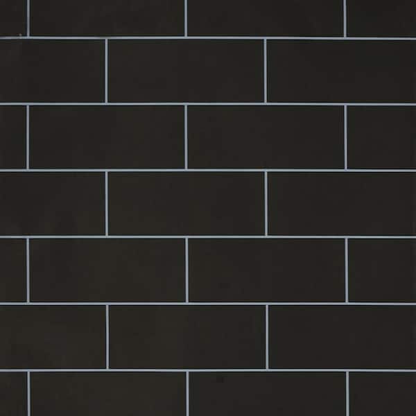 Dundee Deco Falkirk McGowen IV Black Tiles Industrial Vinyl Peel and Stick Wallpaper (Covers 32 sq. ft.)