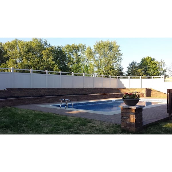 Tuscany 8 ft. H x 6 ft. W White Vinyl Privacy Fence Panel Kit