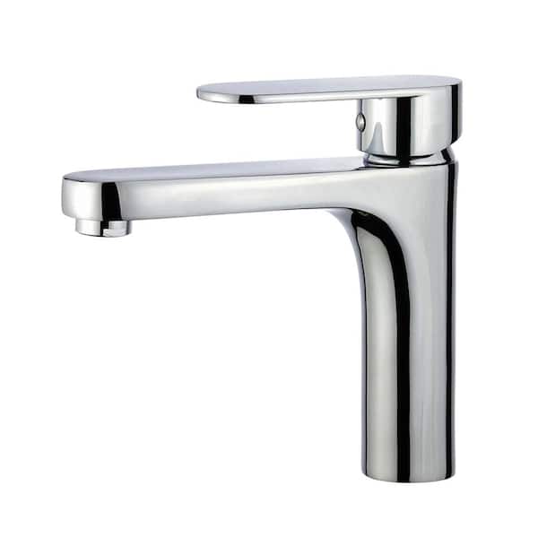 Bellaterra Home Donostia Single Hole Single-Handle Bathroom Faucet with Overflow Drain in Polished Chrome