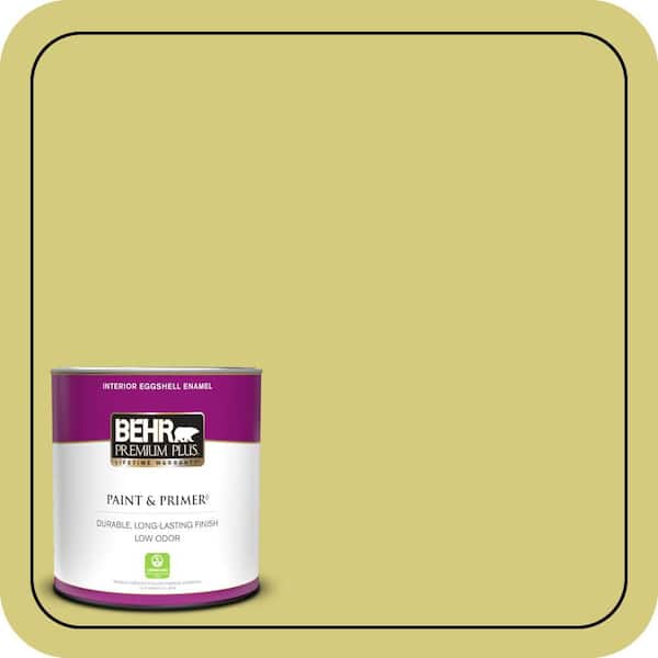 BEHR PREMIUM PLUS 1 qt. #P350-4 Spring Grass Eggshell Enamel Low Odor Interior Paint & Primer