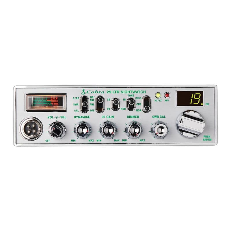 29 NW LTD Classic 40-Channel AM/FM CB Radio with NightWatch and Microphone in Chrome