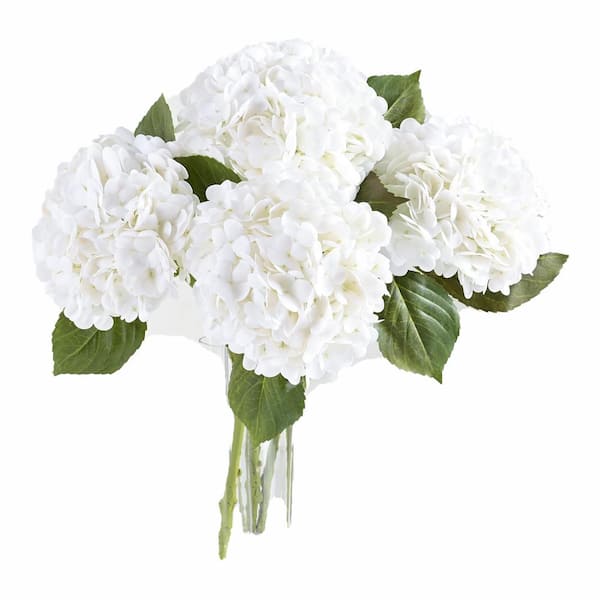Unbranded Real Touch 22.5 in White Artificial Hydrangea Flowers